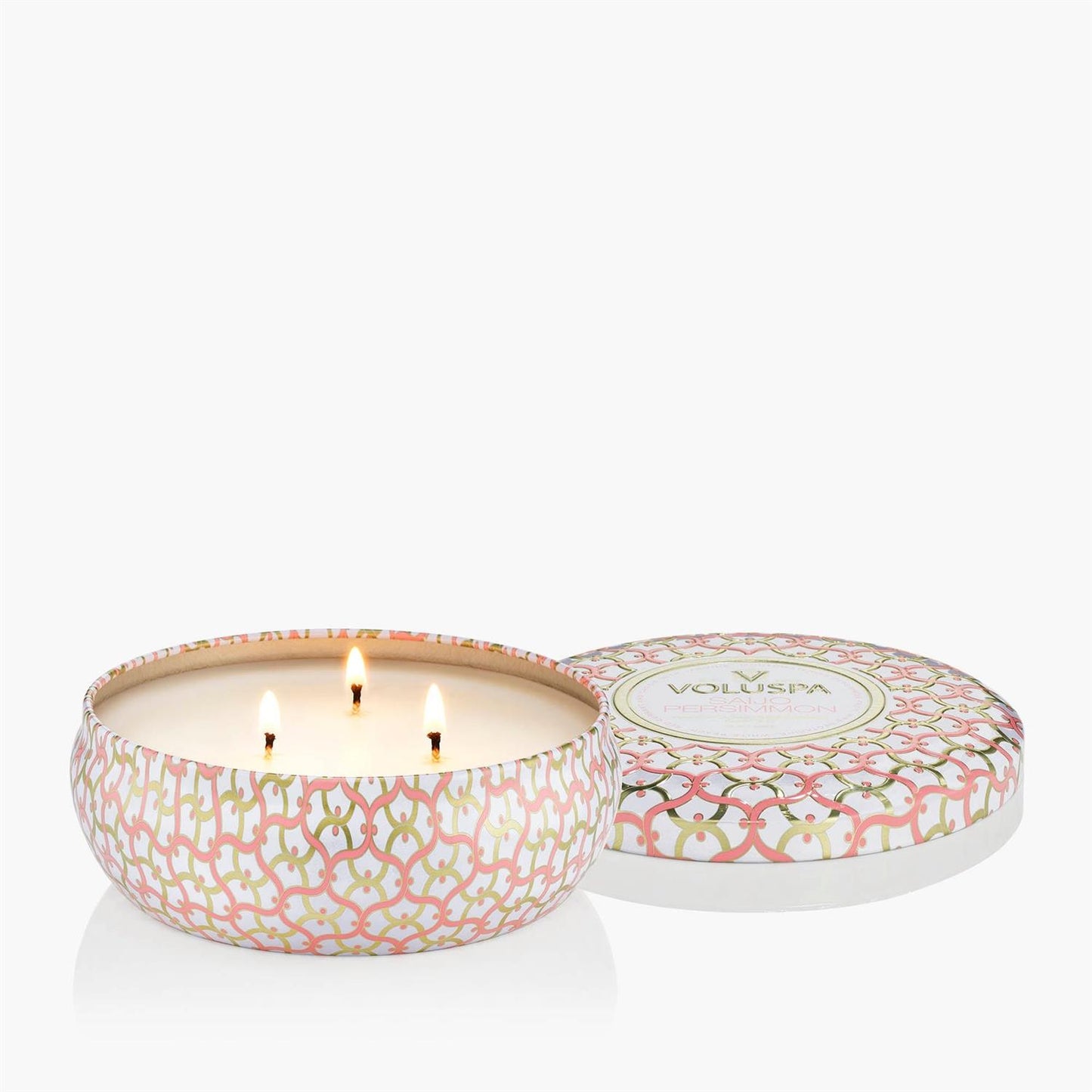 Saijo Persimmon 3 Wick Tin Candle 40 Timer