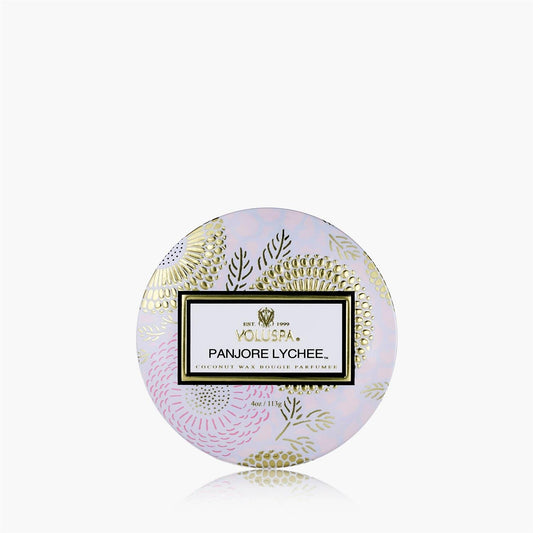 Panjore Lychee Mini Tin Candle 25 Timer
