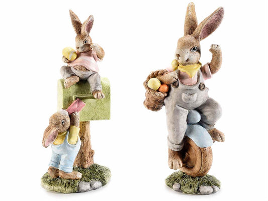 Harepuser med postkasse H23 cm