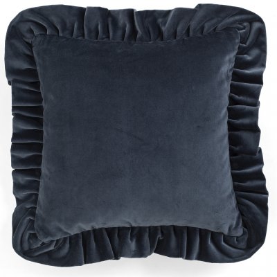 Velvet Ruffle putetrekk Denim Blue