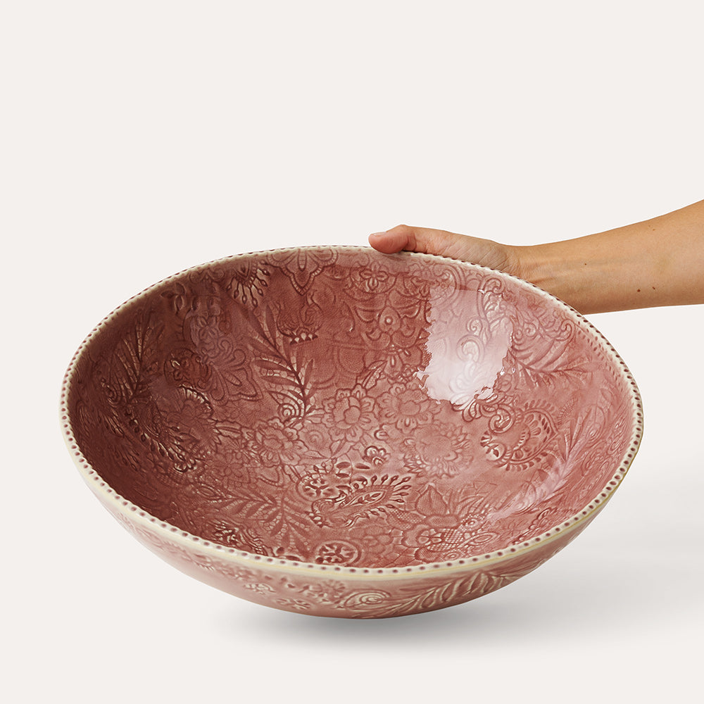 Stor skål 35 cm Old Rose