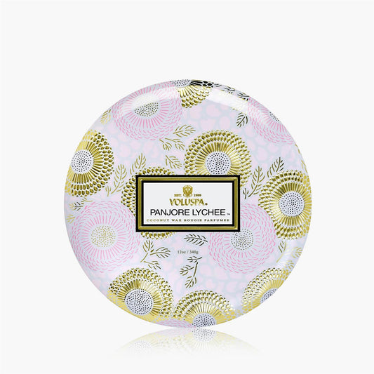 Panjore Lychee 3 Wick Tin Candle 40 Timer