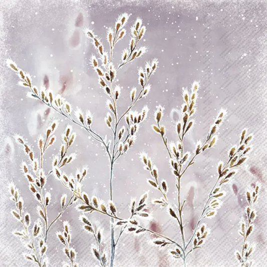 Serviett lunch frozen winter violet