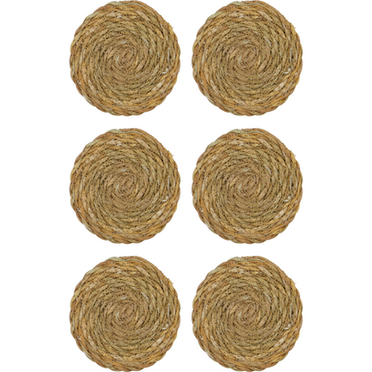 Coaster natural S/6