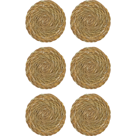 Coaster natural S/6