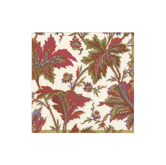 Serviett kaffe Paisley leaves ivory