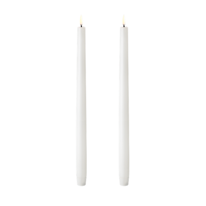 LED kronelys hvit 2 stk 35 cm
