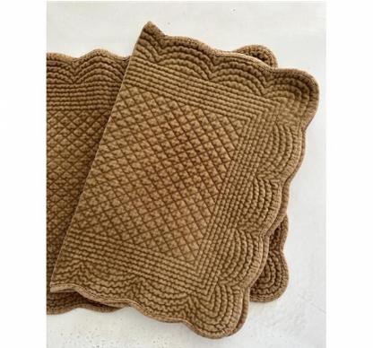 Spisebrikke velour Tobacco