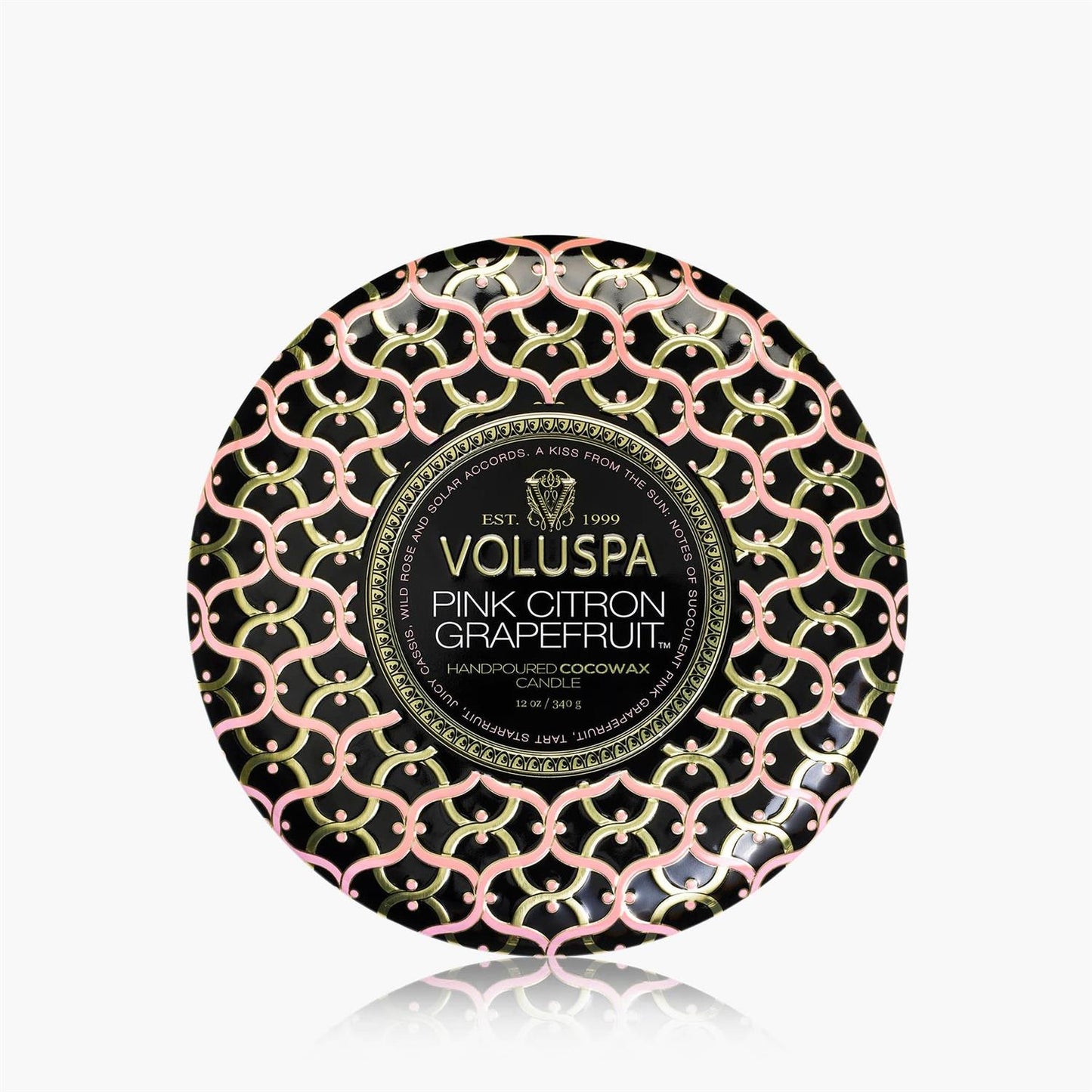 Pink Citron Grapefruit 3 Wick Tin Candle 40 Timer