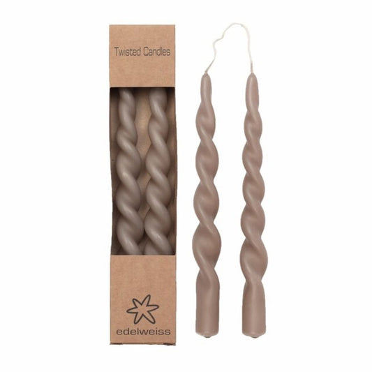 Twisted Candles Simply Taupe