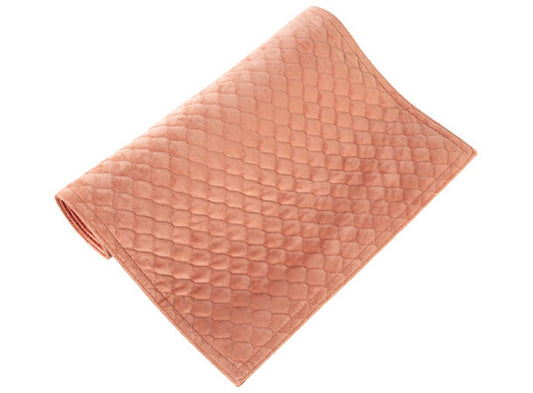 Løper Bikube velur rosé 40x140 cm