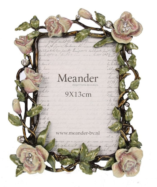 Ramme med blomster 13x17 cm