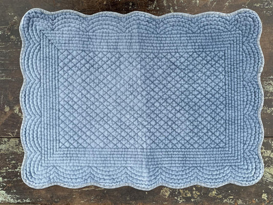 Spisebrikke velour Moon Light Blue