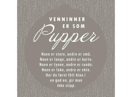 Serviett lunch venninner er som pupper
