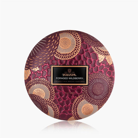 Foraged Wildberry 3 Wick Tin Candle 40 Timer