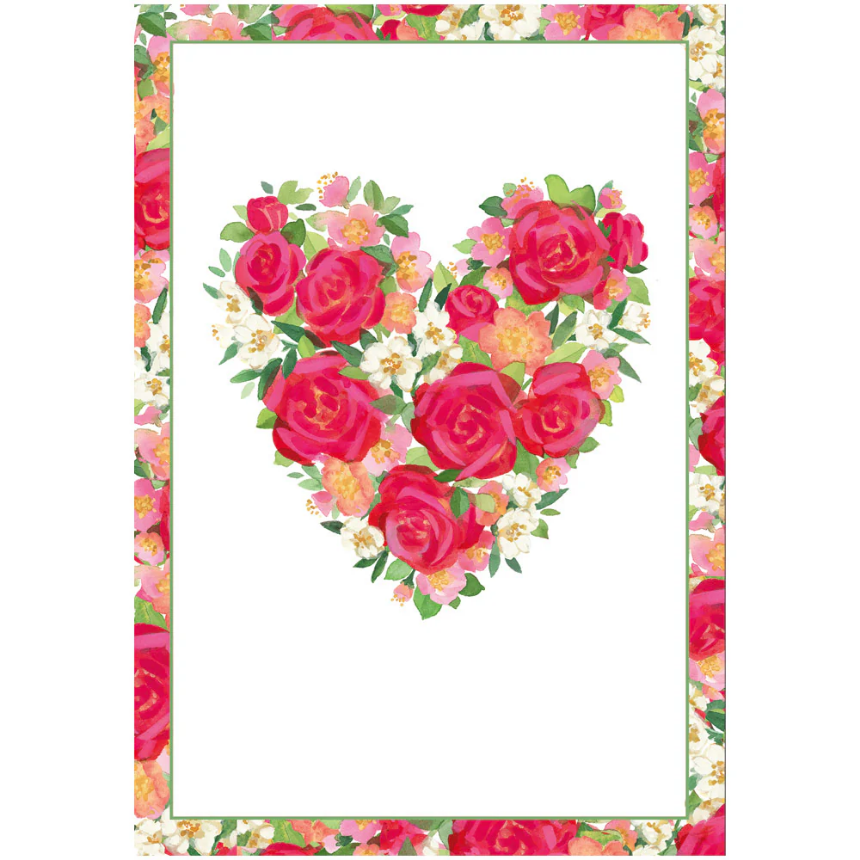 Kort m/konvolutt Heart of roses