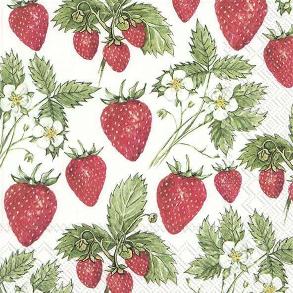Serviett lunch delicious strawberries