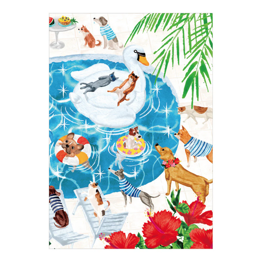 Kort m/konvolutt Pool Party Pets