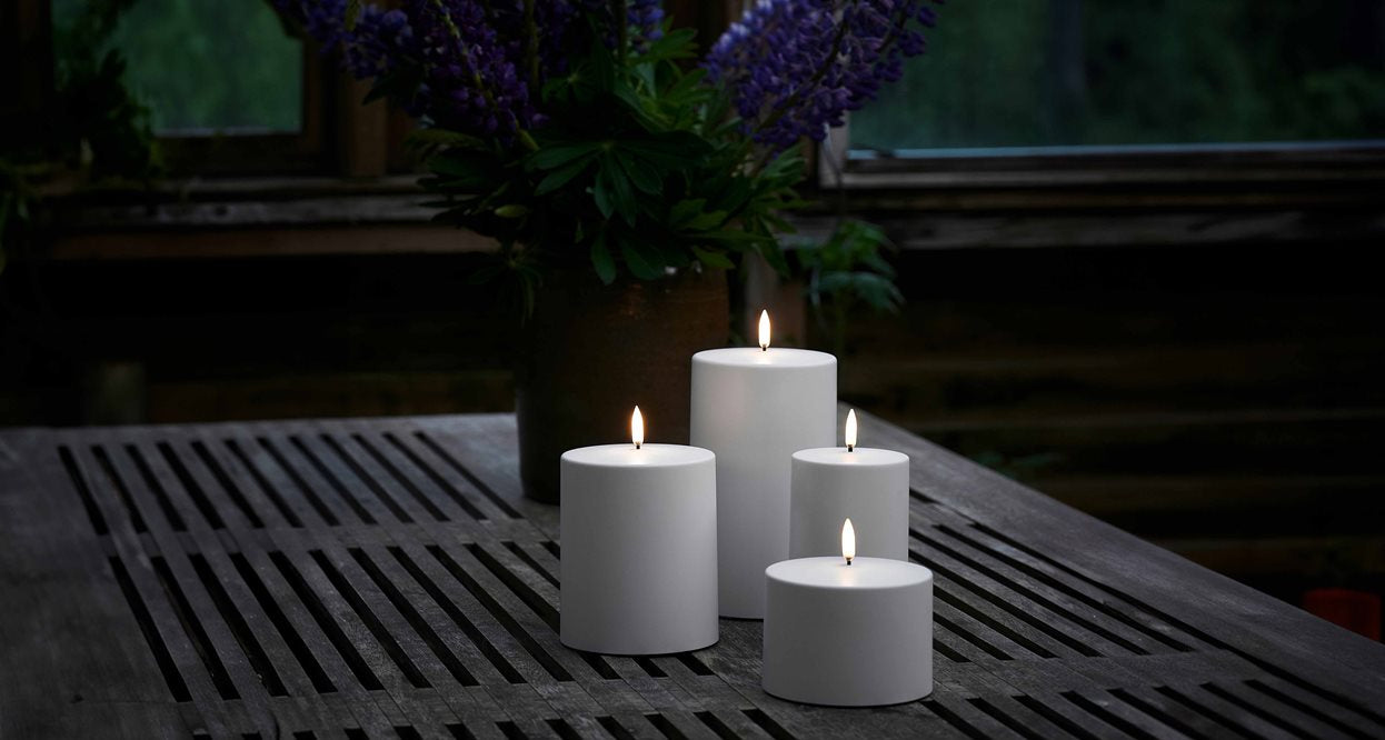 LED kubbelys utendørs hvit 10,1x17,8cm