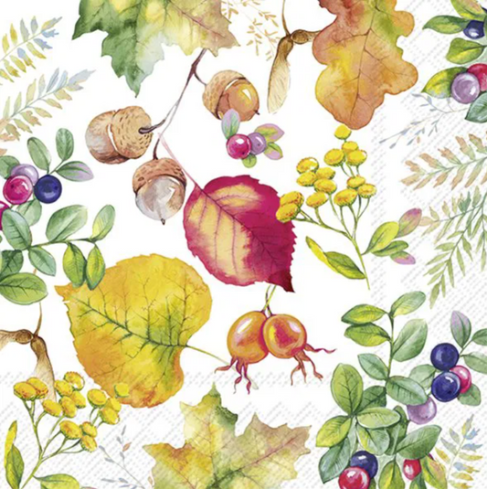 Serviett kaffe harvest season white