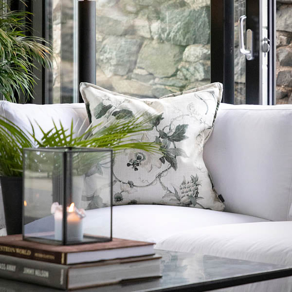 Putetrekk Mabelle offwhite/green 50x50 cm