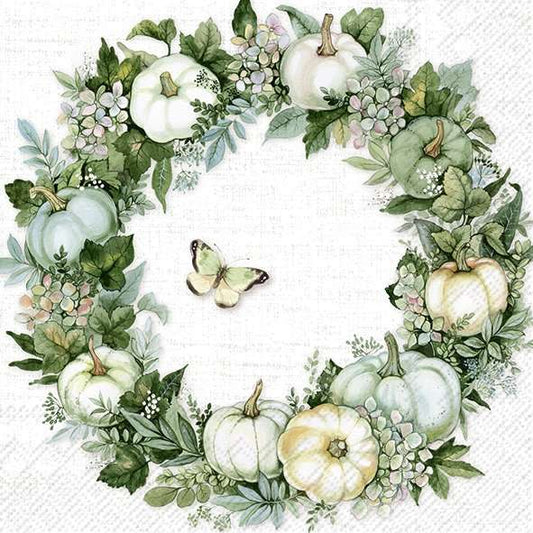 Serviett lunch Pumpkin Wreath cream