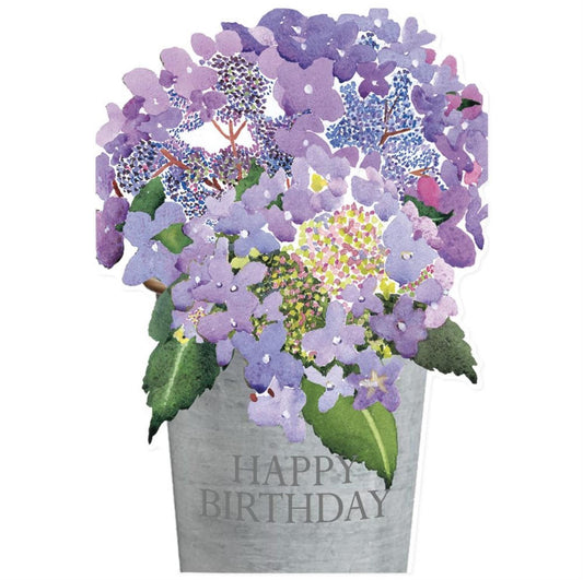 Kort m/konvolutt Birthday Hydrangeas