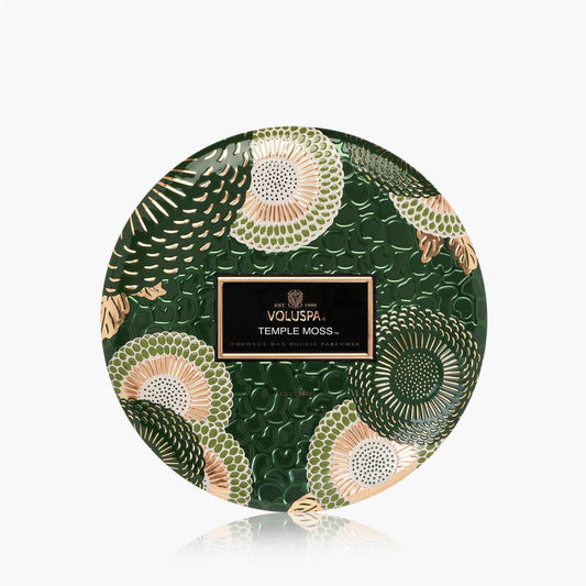 Temple Moss 3 Wick Tin Candle 40 Timer