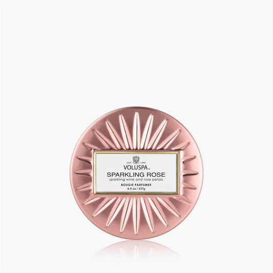 Sparkling Rose Mini Tin Candle 25 Timer