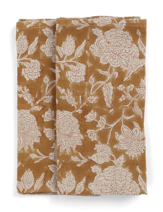 Linserviett Indian Rose Ochre 2 stk
