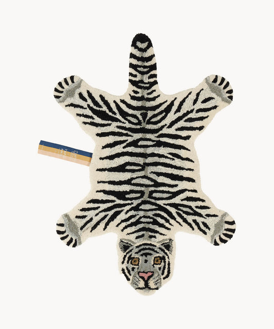 Snowy Tiger Rug small
