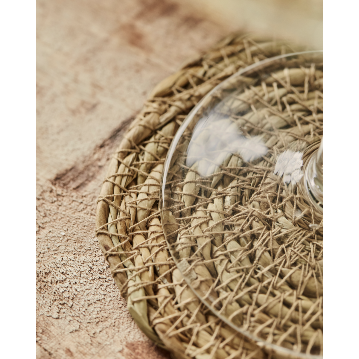 Coaster natural S/6