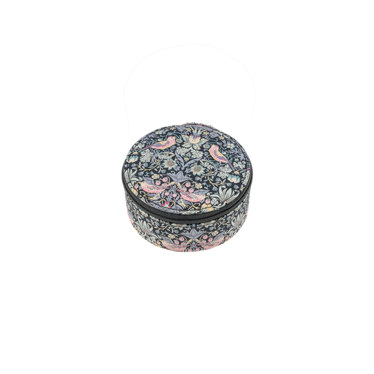 Jewelry box round Liberty Strawberry Thief Black