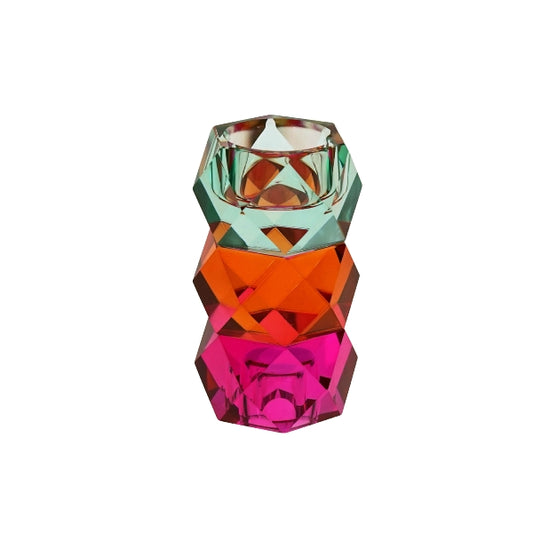 Lysestake grønn/oransje/rosa 11 cm
