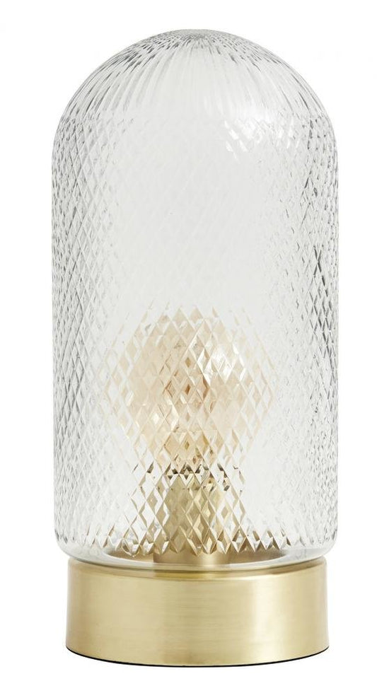 Dome bordlampe m/glasskuppel