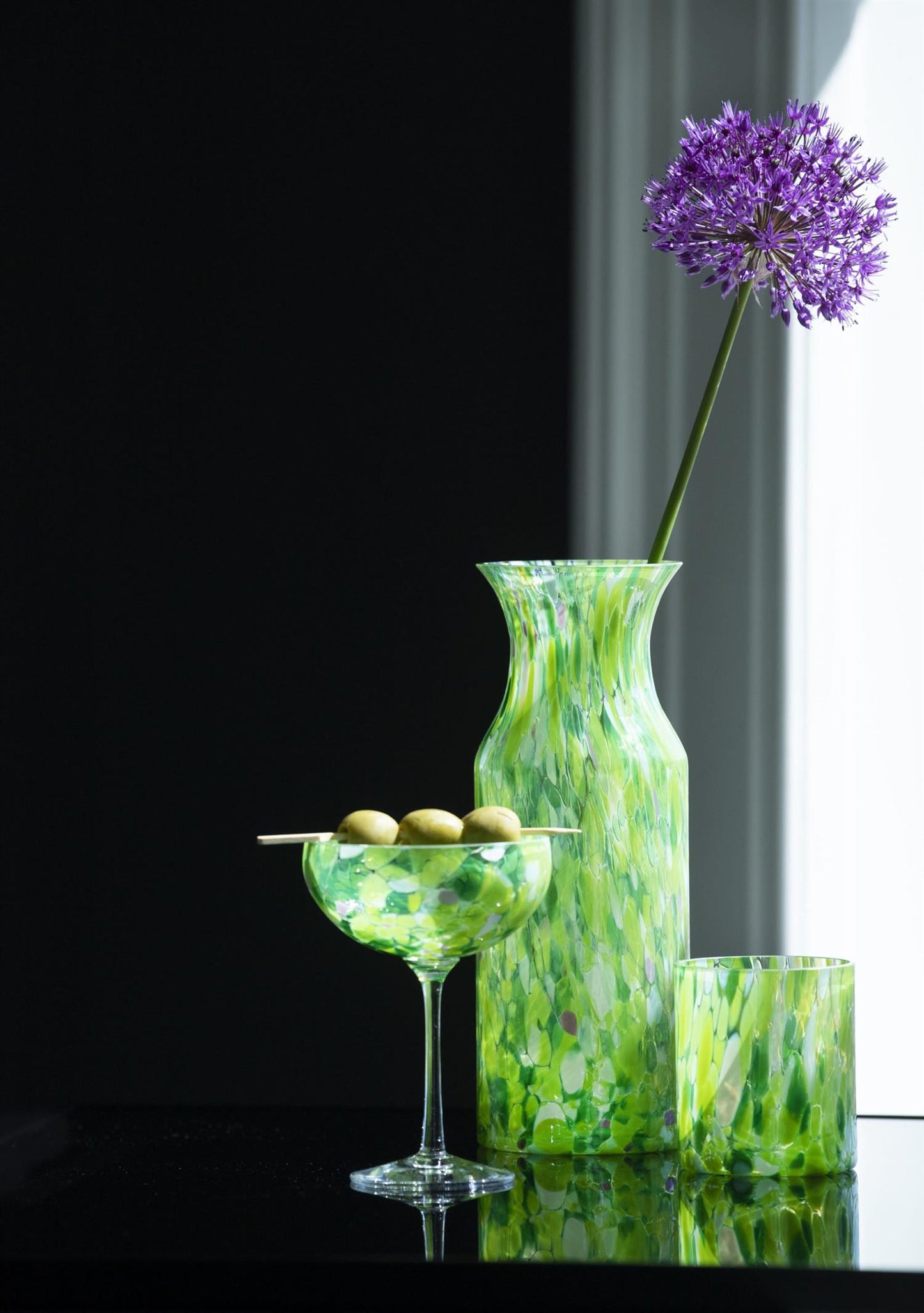 Swirl Champagneglass grønn 22 cl