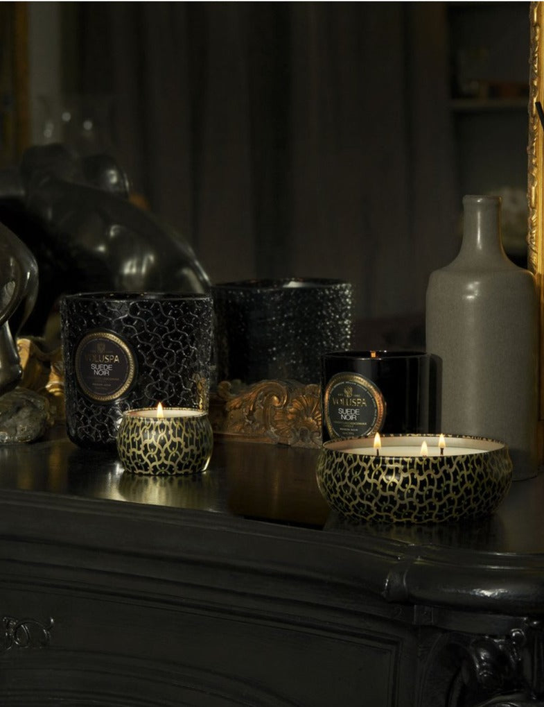 Suede Noir Mini Tin Candle 25 Timer