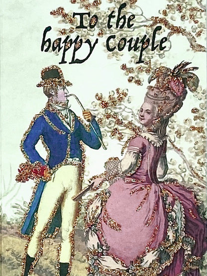 Glitterkort To the happy Couple