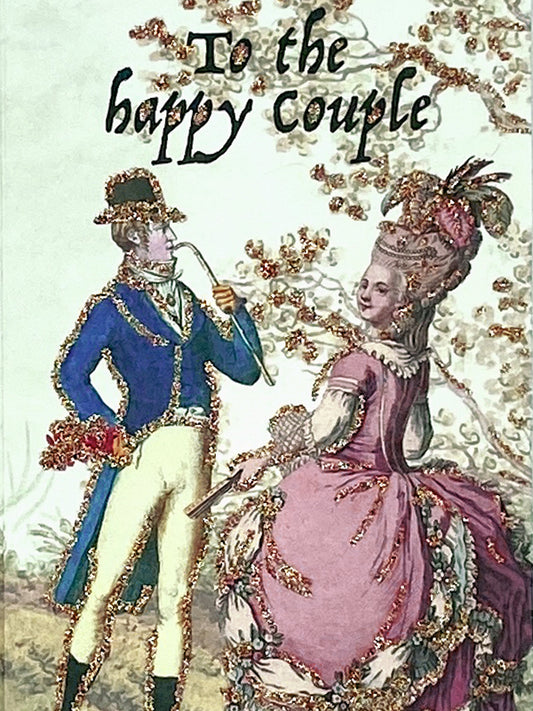 Glitterkort To the happy Couple