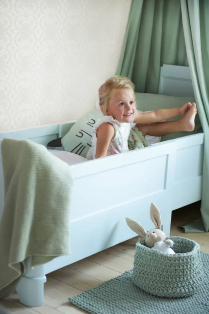 Ullpledd baby dusty blue