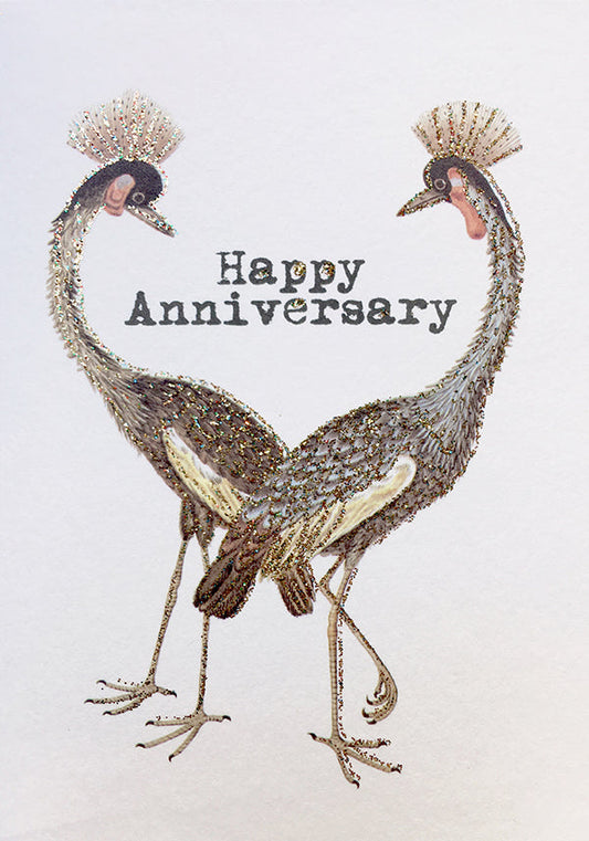 Glitterkort Happy Anniversary
