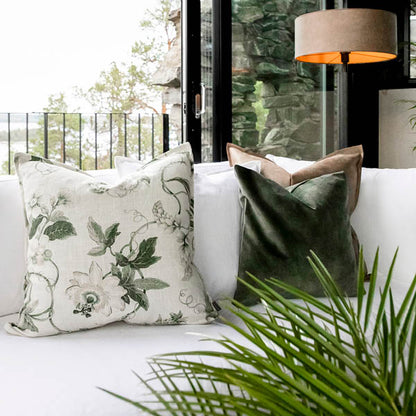 Putetrekk Mabelle offwhite/green 50x50 cm