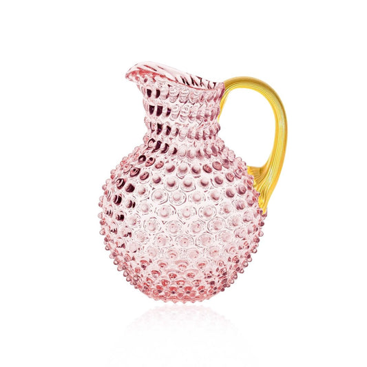 Hobnail Karaffel 2L Rosaline w/Shiny Gold Handle